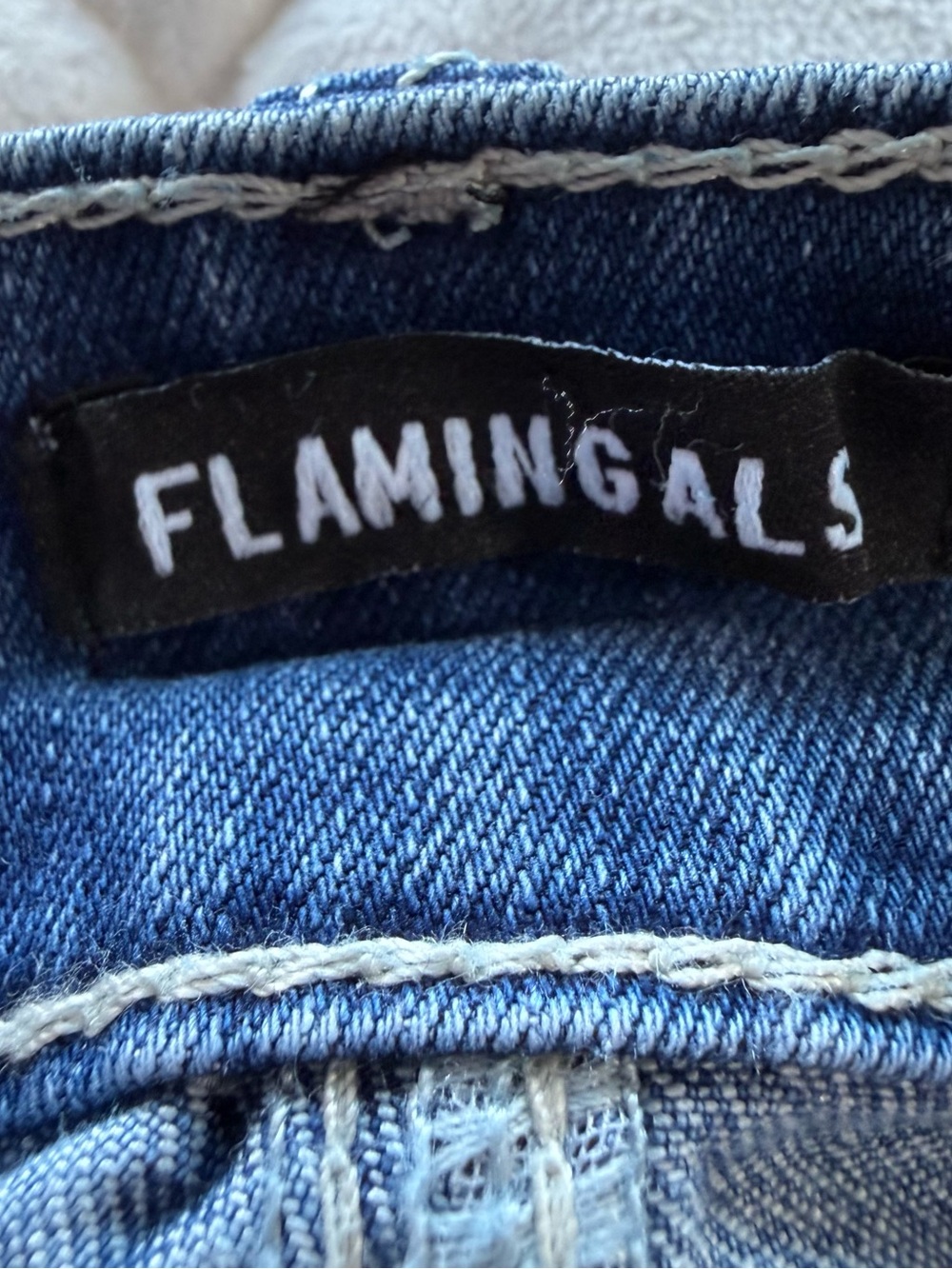 NWT Flamingals Medium Wash Pintuck Front Seam Straight Leg Jeans Size 2XL - Picture 4 of 14
